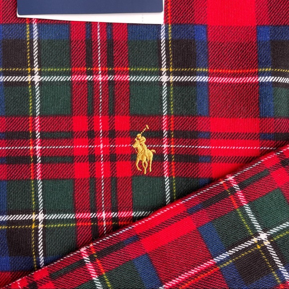POLO RALPH LAUREN TARTAN PLAID SWEATSHIRT RED MENS SIZE LARGE NEW - Picture 4 of 6